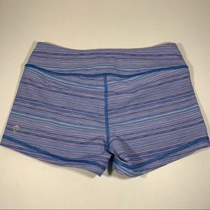 Ivivva Lululemon Spandex Shorts Blue Stripes